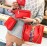 Joyism Handbags 4pcs Set Panelled Pattern Fashion Women Shoulder Bags red f