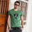GustOmerD Casual Short Sleeve T-Shirt For Men Printed Mens Tshirts O-Neck Slim Fit Tee green size m 50 to 58kg