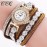 Women's Fashion Watch Quartz Wristwatches Bracelet Fashion Accessory Gift Men Women 14-26cm brown