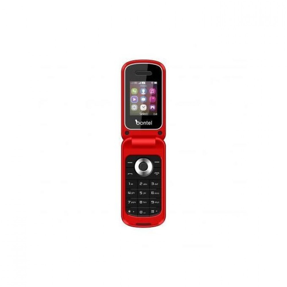 Bontel V9 - 1.77" - Color Display - Flip Phone - 1000 MAh Battery- Red