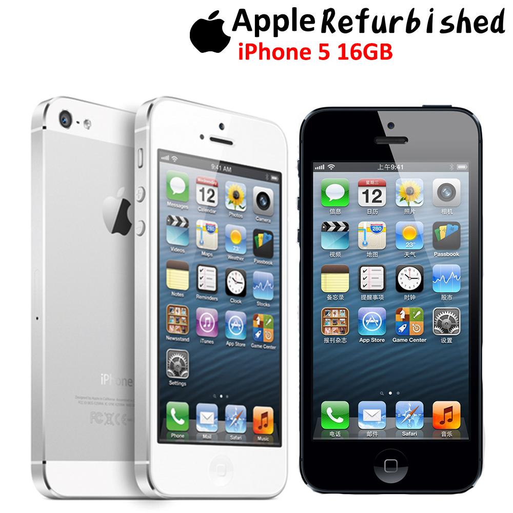 Refurbished Smart phone iPhone 5 1G+16G 4.0 inches 1.2MP/8MP 1560mAh fingerprint phones iPhones Black