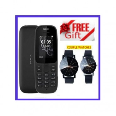 Nokia 105 (2019) (Dual SIM), 1.77" , FM Radio + FREE COUPLE - WATCH